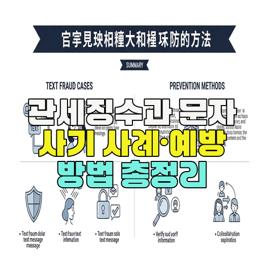  관세징수과 문자 사기 사례·예방 방법 총정리