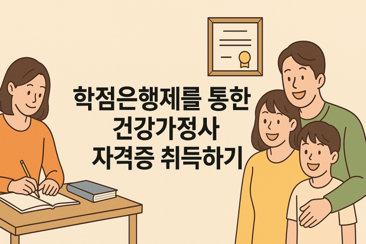  학점은행제를 통한 건강가정사 자격증 취득하기
