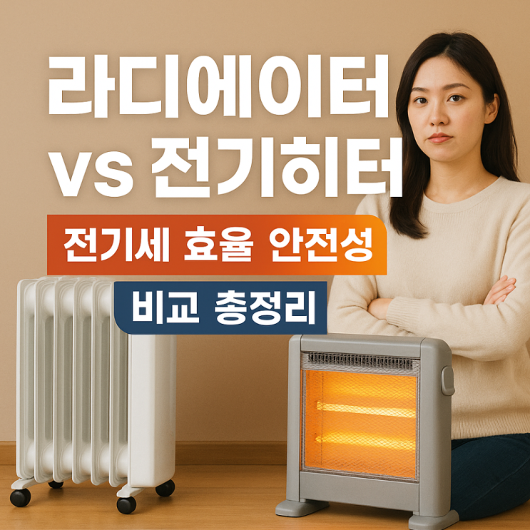  라디에이터 vs 전기히터, 전기세 효율 안전성 비교 총정리