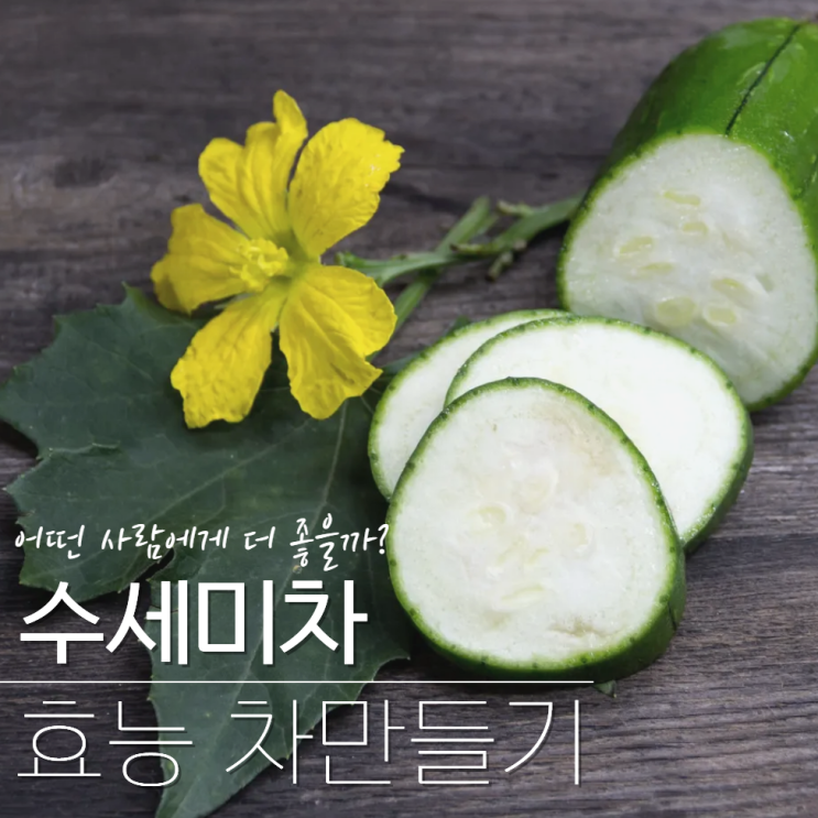  수세미차 효능 효과 부작용 차만들기