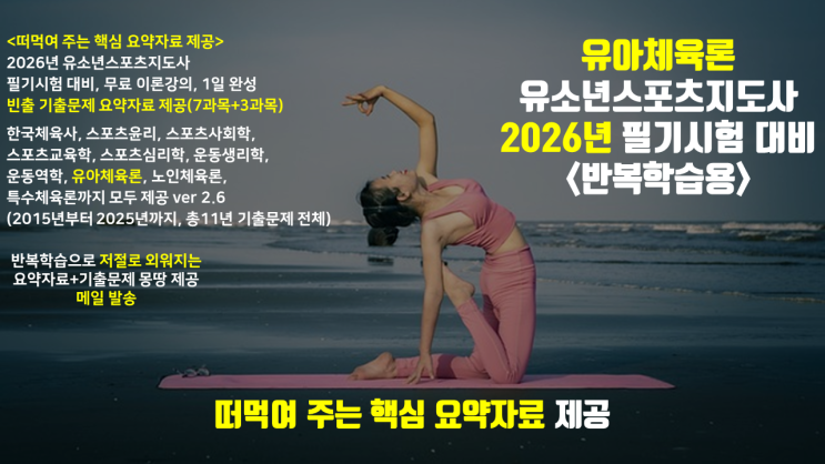 요약자료 무료 제공, <b>유소년</b>스포츠지도사 구술시험 출제범위