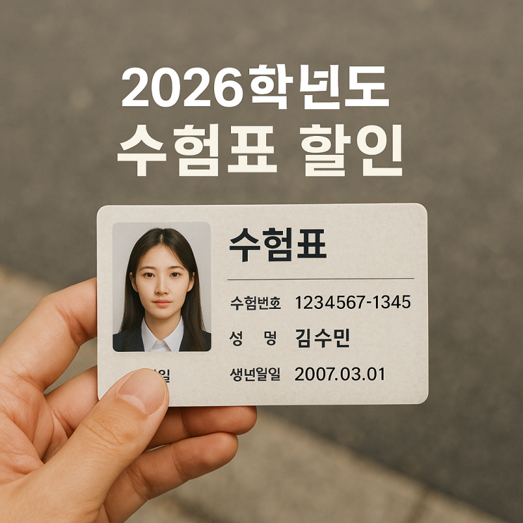  2026학년도 수험표 할인, 오늘(13일)부터 시작! (영화, 놀이공원, 외식, 노트북,통신사,핸드폰 총정리)