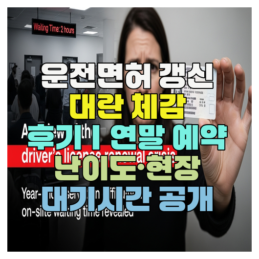  운전면허 갱신 대란 체감 후기｜연말 예약 난이도·현장 대기시간 공개