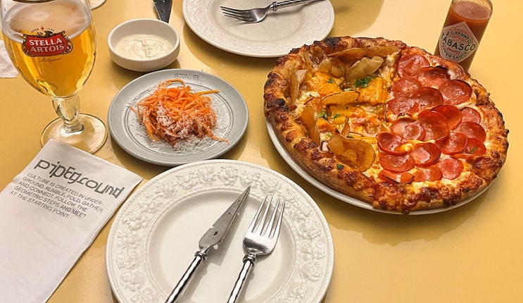  [이태원/한남동]파이프그라운드 옥수수 피자 맛집 | 웨이팅 팁