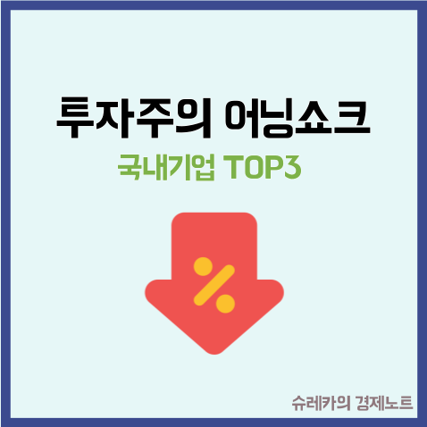  투자에 주의해야 할 어닝쇼크 국내 기업 TOP3