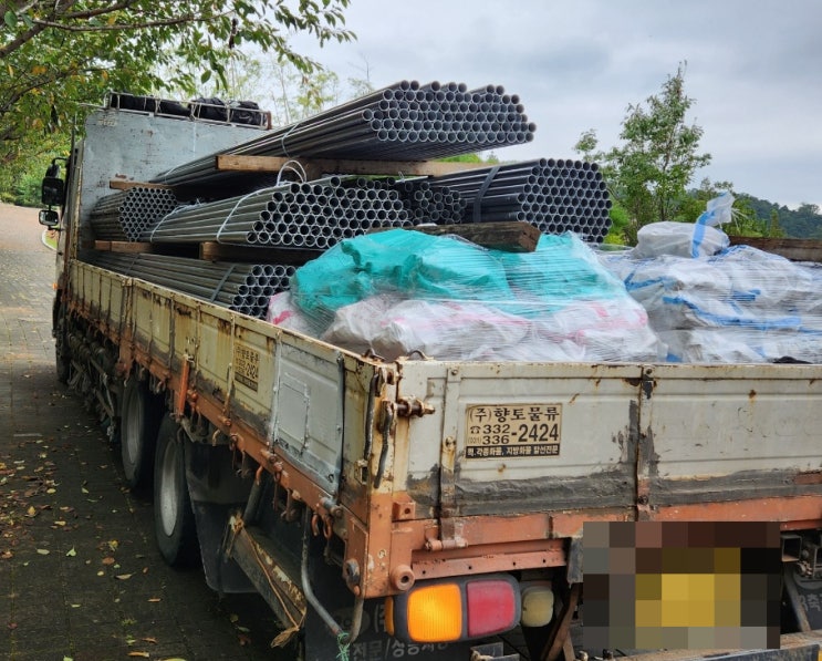  중고 아시바 파이프 단관비계파이프 가격 - 과수원 휀스 주주대 판매 (Scaffolding Pipe)
