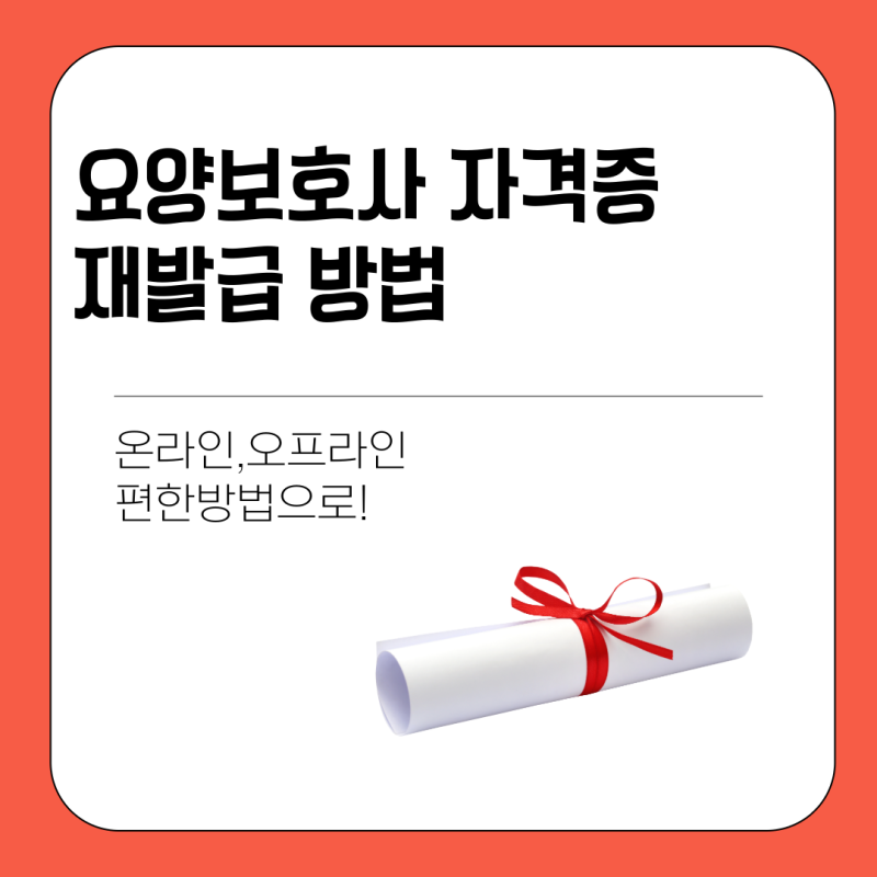 요양보호사 자격증 재발급 방법 & 발급기관 총정리!(온라인·방문 최신가이드)