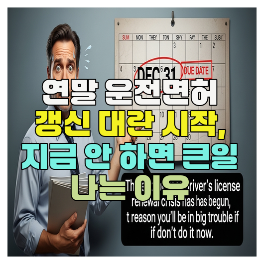  연말 운전면허 갱신 대란 시작, 지금 안 하면 큰일 나는 이유