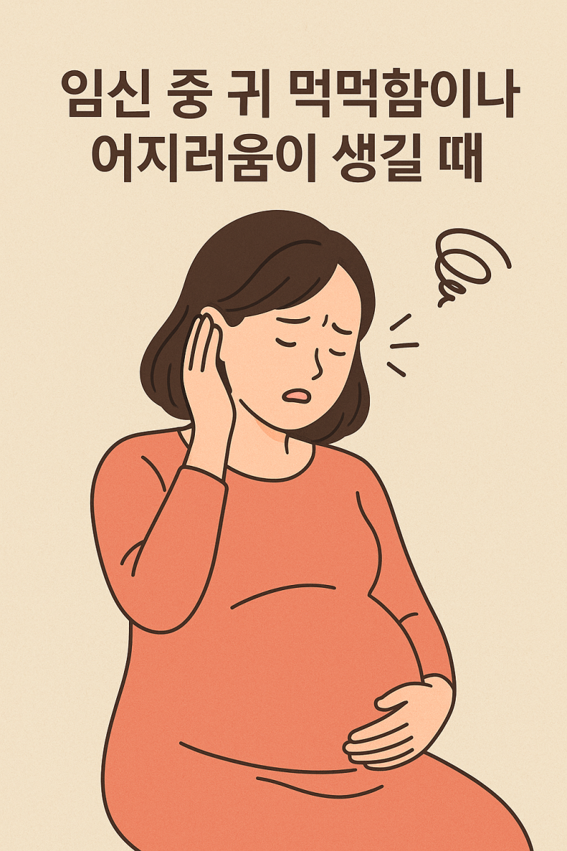 임신 중 귀 먹먹함이나 어지러움이 생길 때