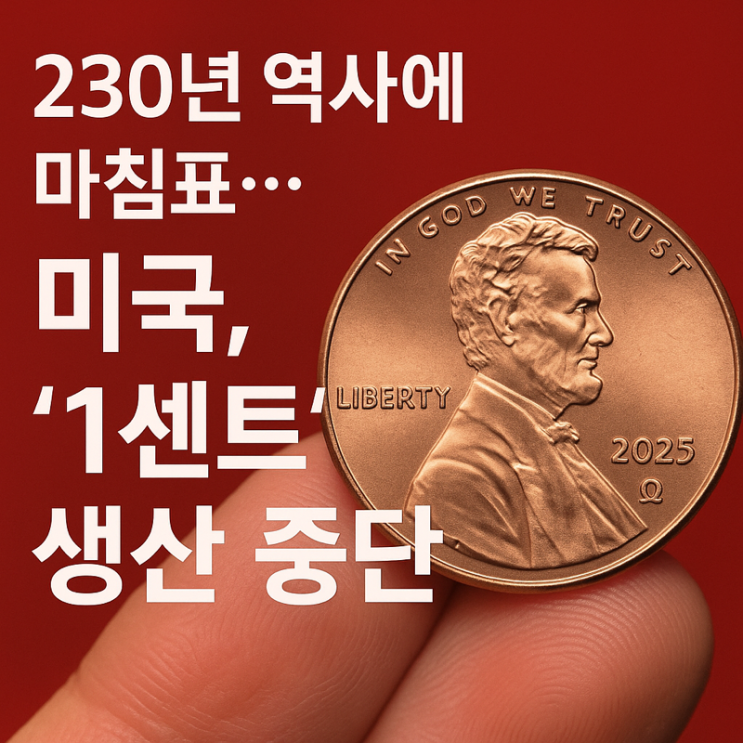   230년 역사에 마침표… 미국, ‘1센트’ 생산 중단! 마지막 페니가 찍혔다