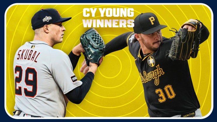MLB] 2025 메이저리그 <b>사이영상</b> : 타릭 스쿠볼, 폴 <b>스킨스</b>