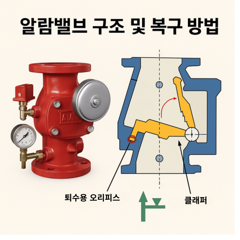 알람밸브(Alarm Valve) 구조와 압력스위치 복구 방법 — 밸브실 점검 완벽 가이드