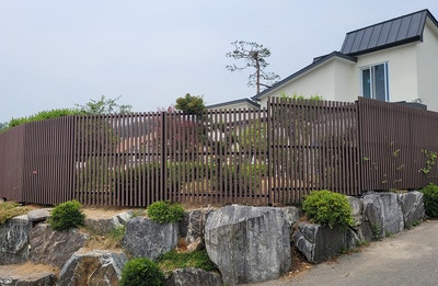 전원주택 담장 울타리 만들기(합성목)