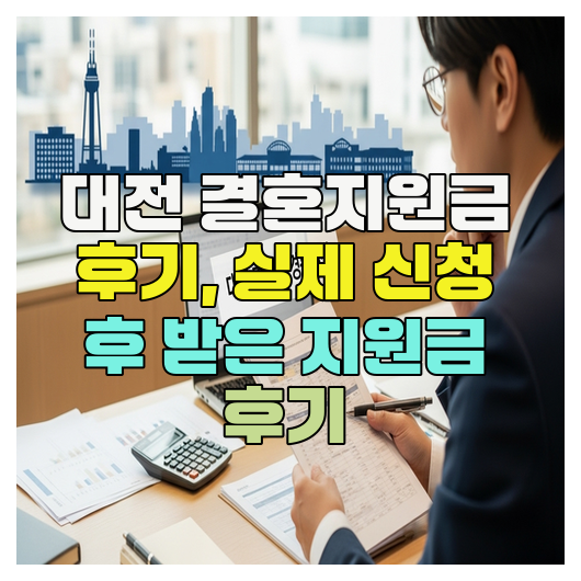  대전 결혼지원금 후기, 실제 신청 후 받은 지원금 후기