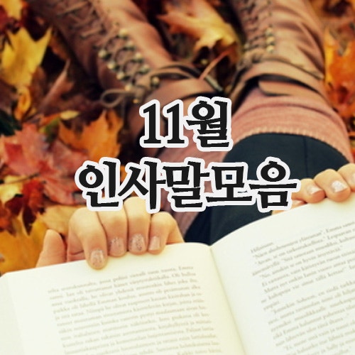  11월 인사말 모음, 가을 안부인사 문구