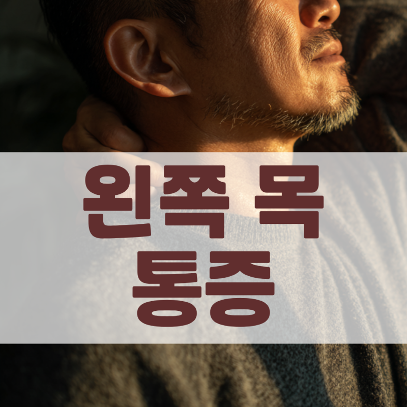 왼쪽 목 통증 멍울 옆 부위 근육통 원인 병원
