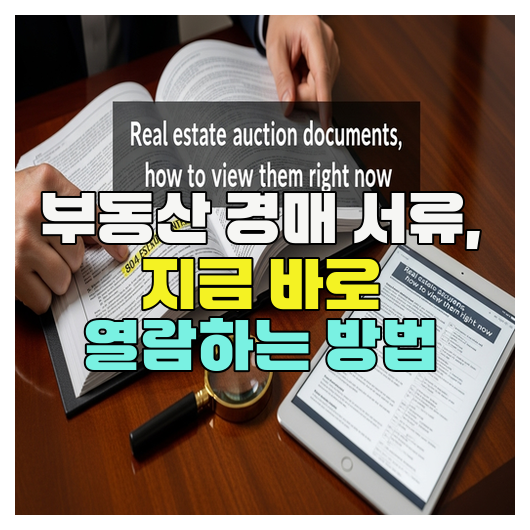  부동산 경매 서류, 지금 바로 열람하는 방법