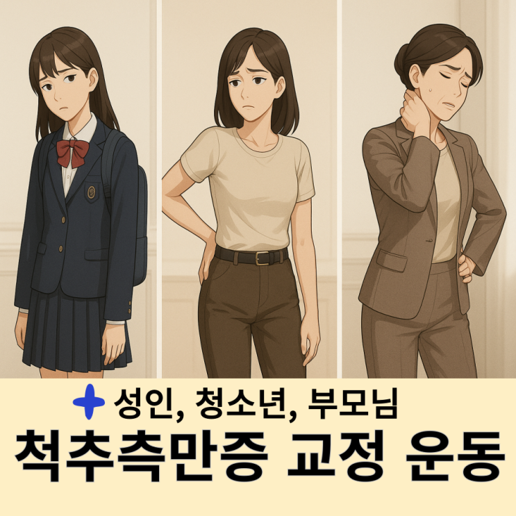  부산 척추측만증 교정 운동 센터｜성장기 놓친 성인 척추측만증, 퇴행성 변화와 허리디스크 예방