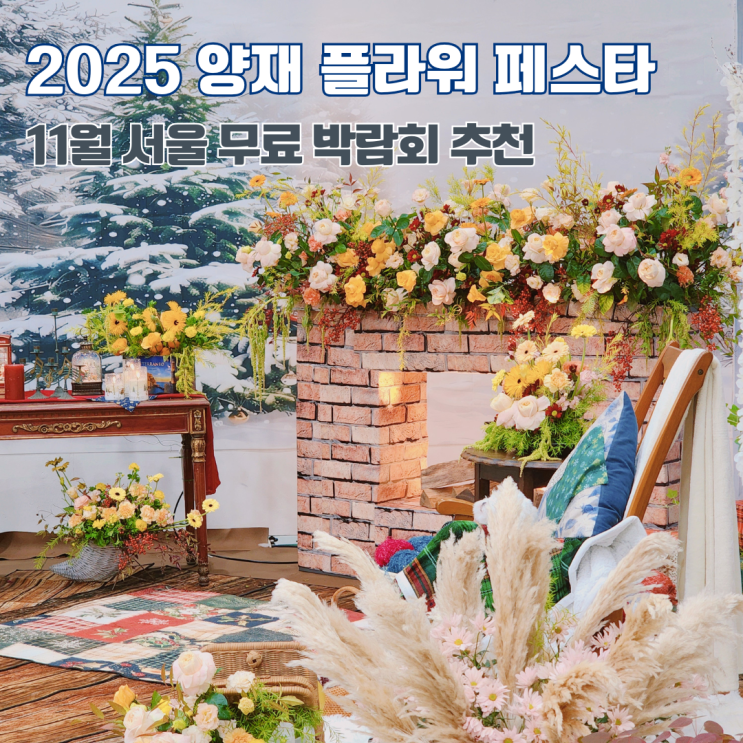  2025 양재플라워페스타 방문 후기 11월 서울 무료 전시회 추천