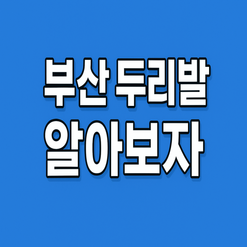부산 두리발 알아보자