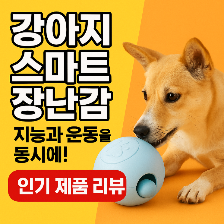   강아지 스마트 장난감 추천, 지능과 재미를 동시에!