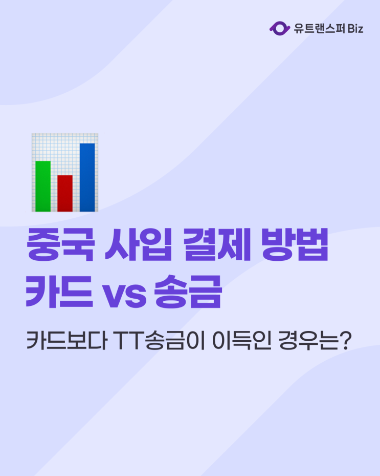  중국 사입 결제 방법, 카드보다 유트랜스퍼 TT송금이 이득인 경우
