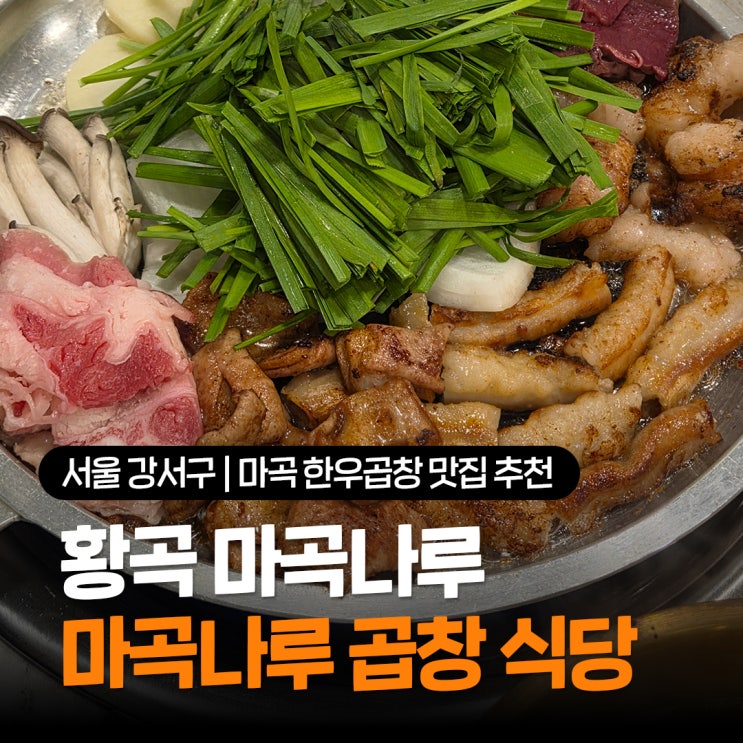 마곡 한우곱창 맛집 추천 맛도 좋고 가성비 좋은 마곡나루역 곱창 식당 황곱
