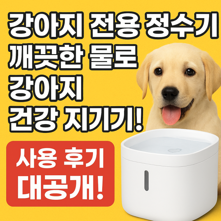   강아지 전용 정수기 리뷰, 정말 필요할까? 사용 후기와 장단점