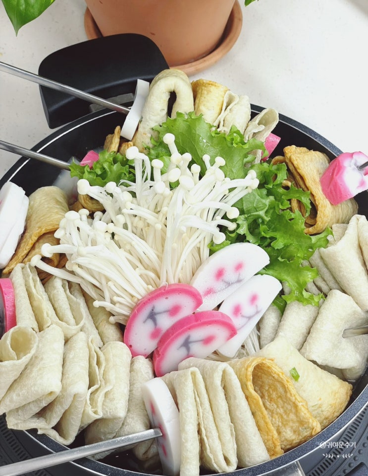 간단 캠핑요리로 추천하는 겨울 뜨끈한 국물 어묵탕 레시피