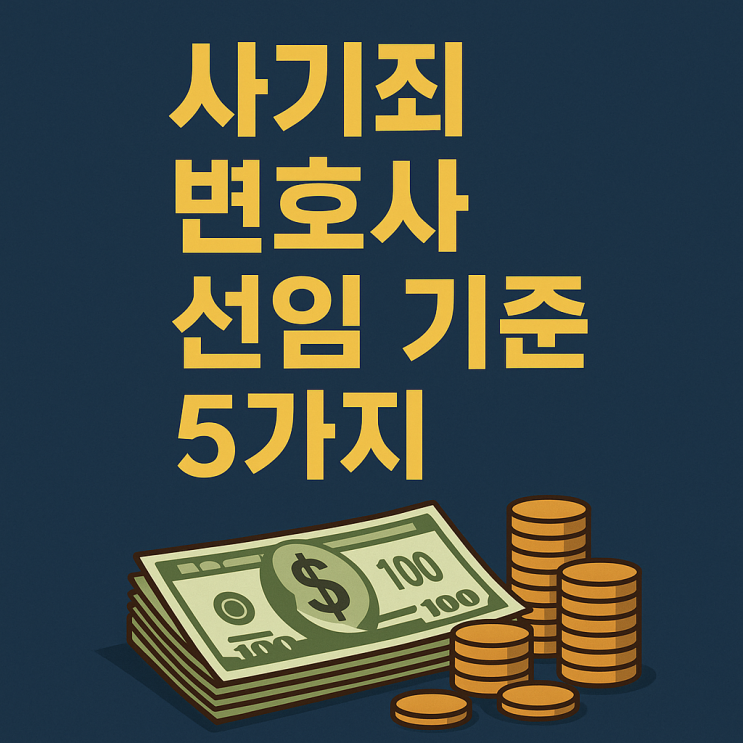  사기죄 변호사 선임 기준 5가지