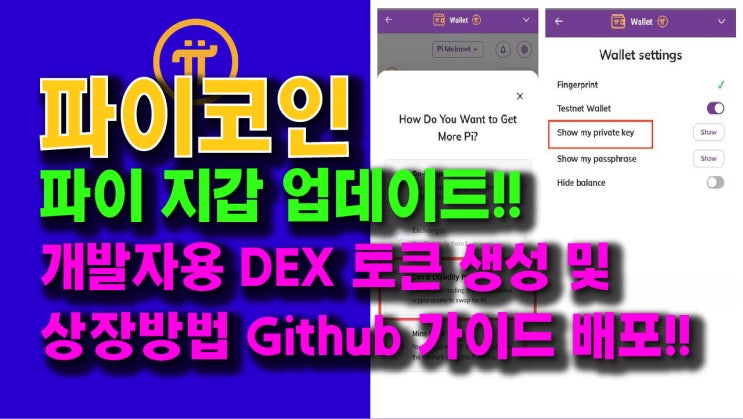  파이 지갑 업데이트!! 개발자용 DEX 토큰생성 및 상장방법 Github 가이드 배포!!