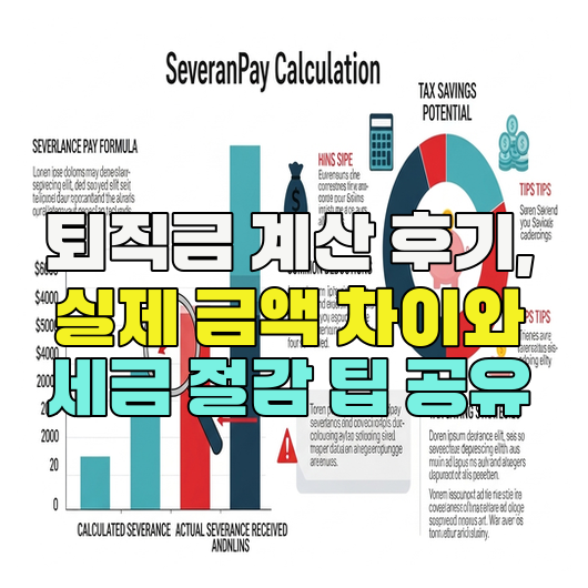  퇴직금 계산 후기, 실제 금액 차이와 세금 절감 팁 공유