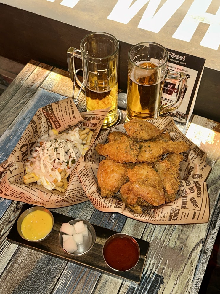  서면술집 크래프트한스 서면점 치킨 14,900원 가성비대박 치맥하기 좋은 분위기 맥주펍