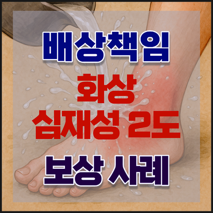  끓는 물에 데인 2도 심재성 화상 보상받은 실제 사례