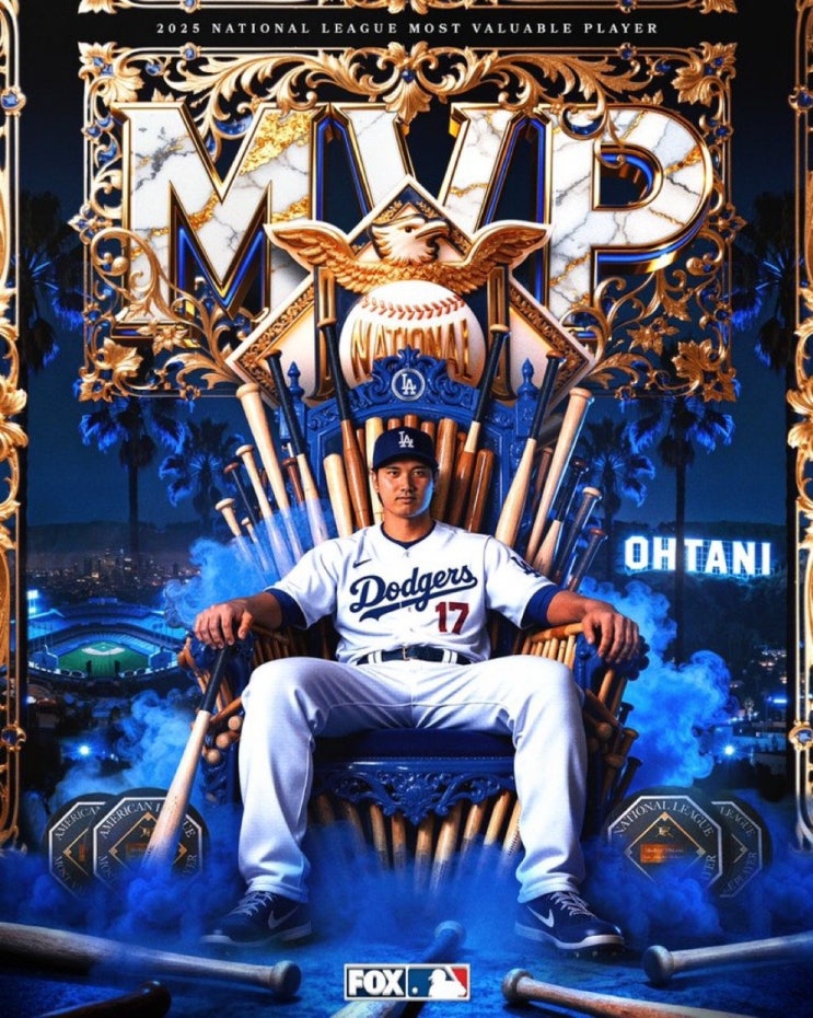  2025 MLB MVP NL은 오타니 쇼헤이 AL은 애런 저지 오타니는 3연속 MVP