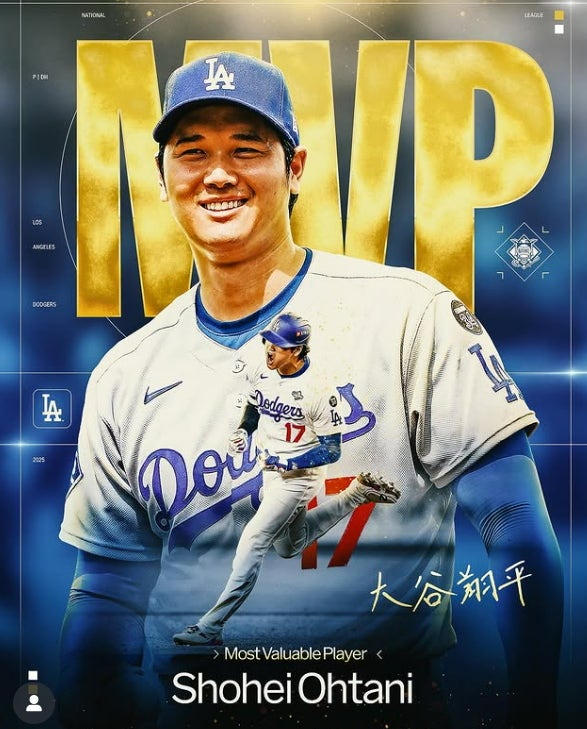 오타니 쇼헤이, 3년 연속 만장일치 MVP·통산 4회 MVP… MLB 역사 새로 쓰다