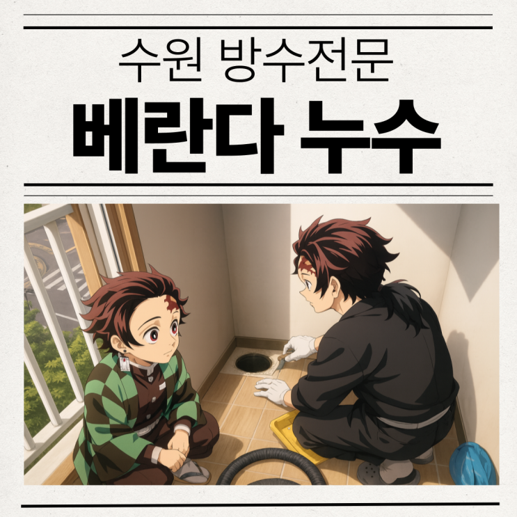  수원 베란다 누수 권선구 수원아이파크시티 우수관 바닥 천장 물샘 방수공사