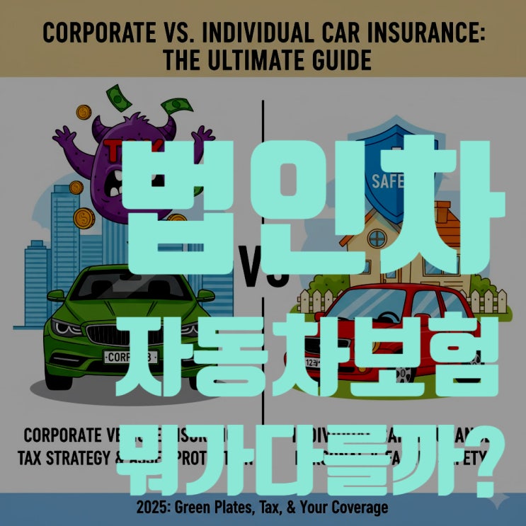  법인차 자동차 보험, 개인 보험과 99% 다릅니다 (비용처리, 세금, 연두색 번호판 총정리)