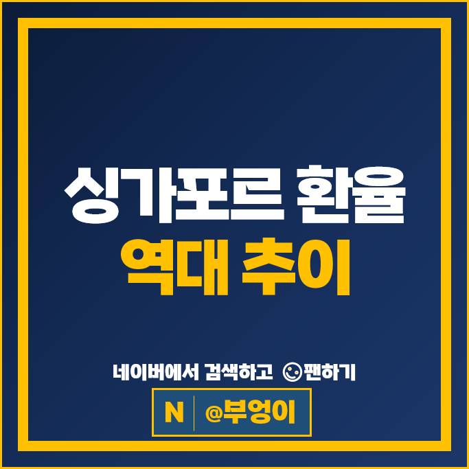 싱가포르 환율 추이 : 역대 싱가포르 달러환율 최고 최저 평균