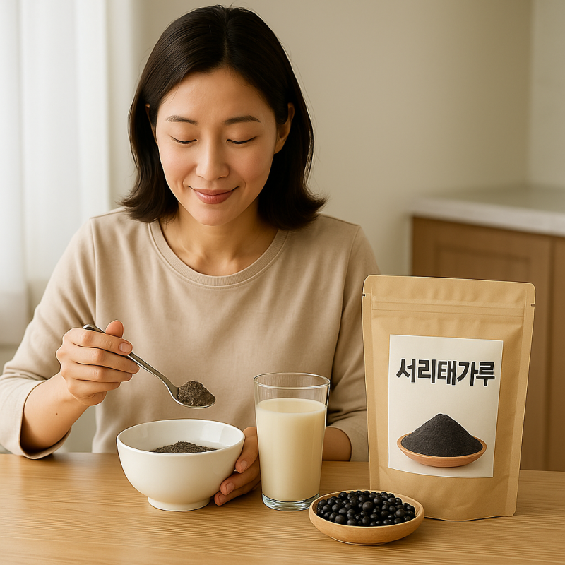 검은콩 서리태 가루 효능과 볶은 콩의 가루 서리태 분말 섭취방법 주의점