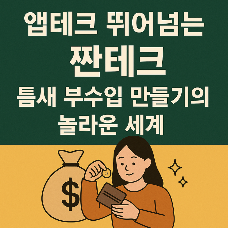  앱테크 뛰어넘는 짠테크 틈새 부수입 만들기의 놀라운 세계