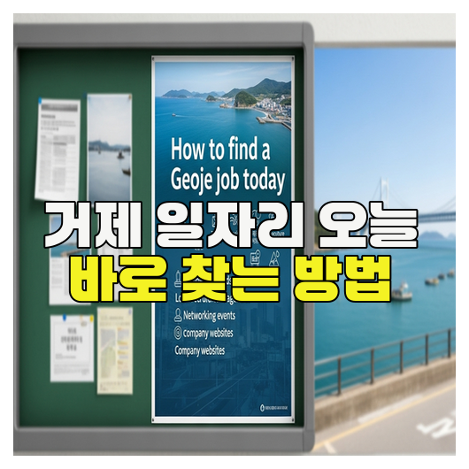  거제 일자리 오늘 바로 찾는 방법