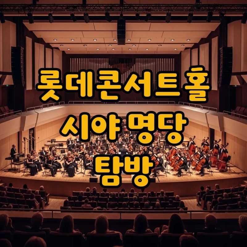 롯데콘서트홀 시야 2층, 시야방해 없는 명당 후기
