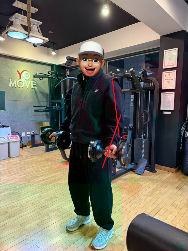  부천역 헬스장 무게조절 덤벨을 활용한 팔운동(이두근)