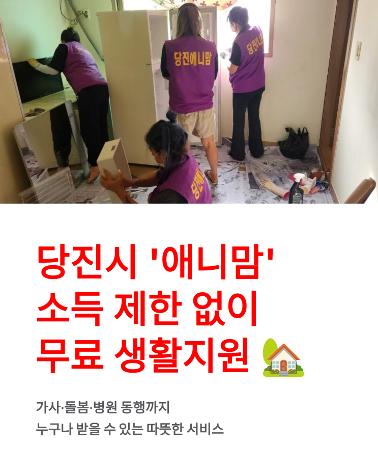 당진시 ‘<b>애니맘</b>’ 생활도움서비스 본격 운영!