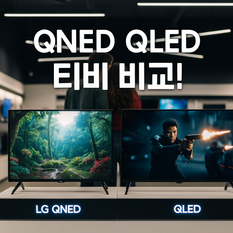  QLED QNED비교 55 65 75인치 TV 신혼가전 스탠드 벽걸이형 티비 lg 삼성가전
