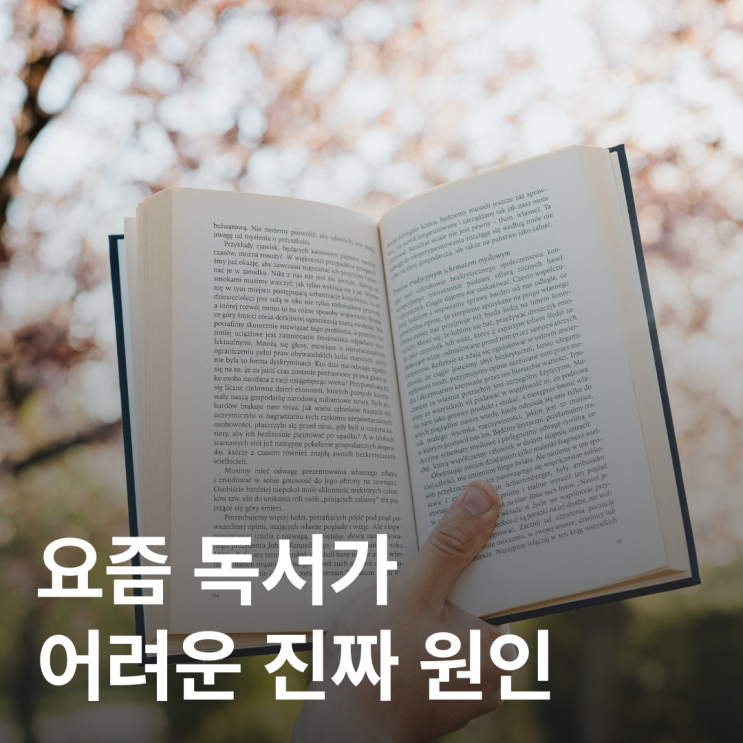 SNS 시대, 왜 책 한 권 끝내기가 이렇게 힘들까?
