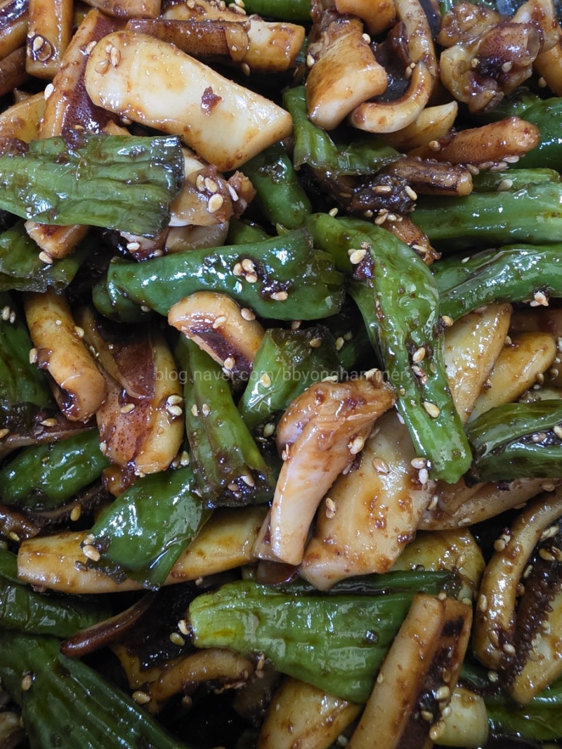 마른오징어 꽈리고추 조림 만들기