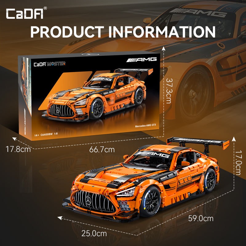 CaDA(카다) 1:8 스케일 슈퍼카 신제품_C64008 메르세데스-AMG GT3 정보