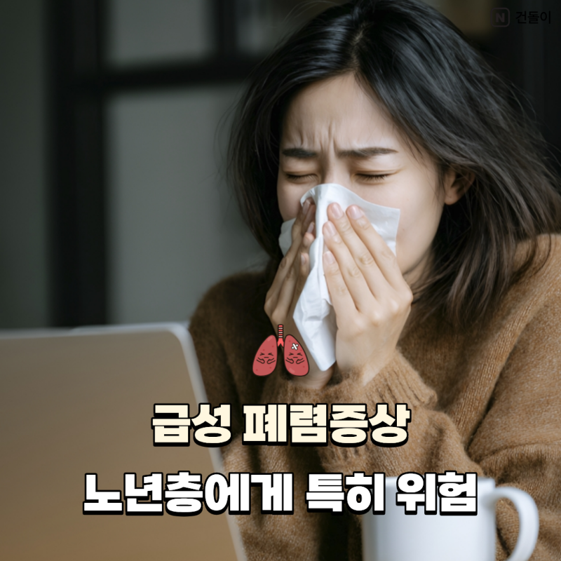 급성 폐렴증상 노년층에게 특히 위험